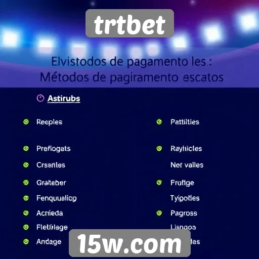 Métodos de pagamento aceitos no trtbet