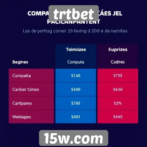 Comparativo das opções de pagamento do trtbet
